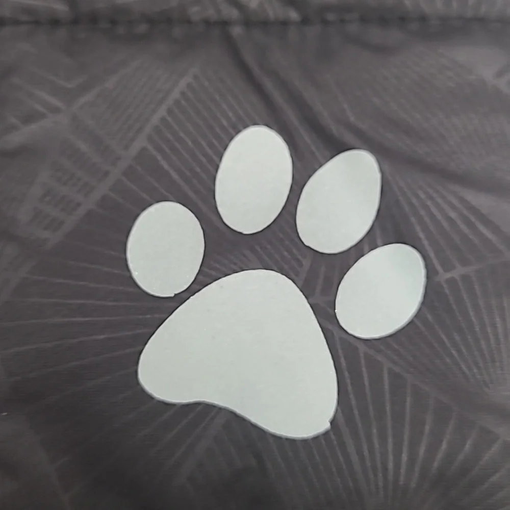 NWT Friends Furever Pet Apparel,Black Puffer Coat with Paw Print, Size Small - Picture 6 of 9